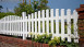 planeo Basic - front garden fence 180 x 90 / 101 cm - top arch white