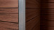 planeo Fassado - WPC rhombus strip facade cladding chestnut brown