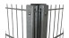 Privacy corner post type WSP Hot-dip galvanised for double bar fence