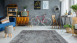 planeo carpet - Antigua 300 grey / turquoise